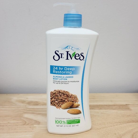 St Ives 24 hr Deep Restoring Almond & Linseed Body Lotion 21 Fl Oz - Picture 1 of 4